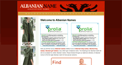 Desktop Screenshot of albanian.name