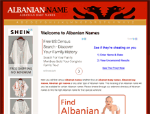 Tablet Screenshot of albanian.name